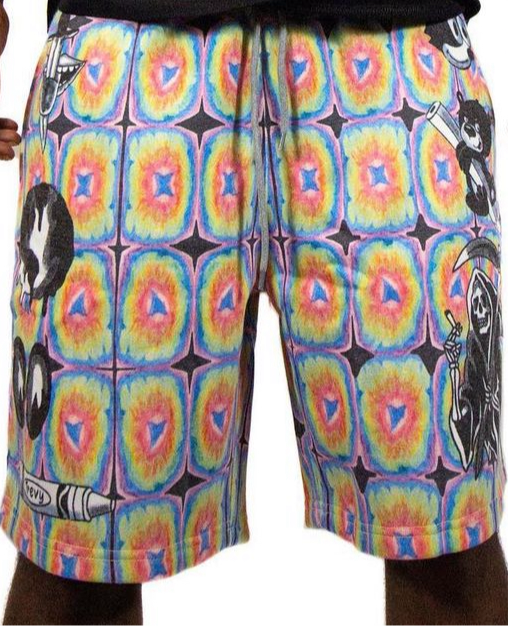 Shorts with Hand drawn patterns