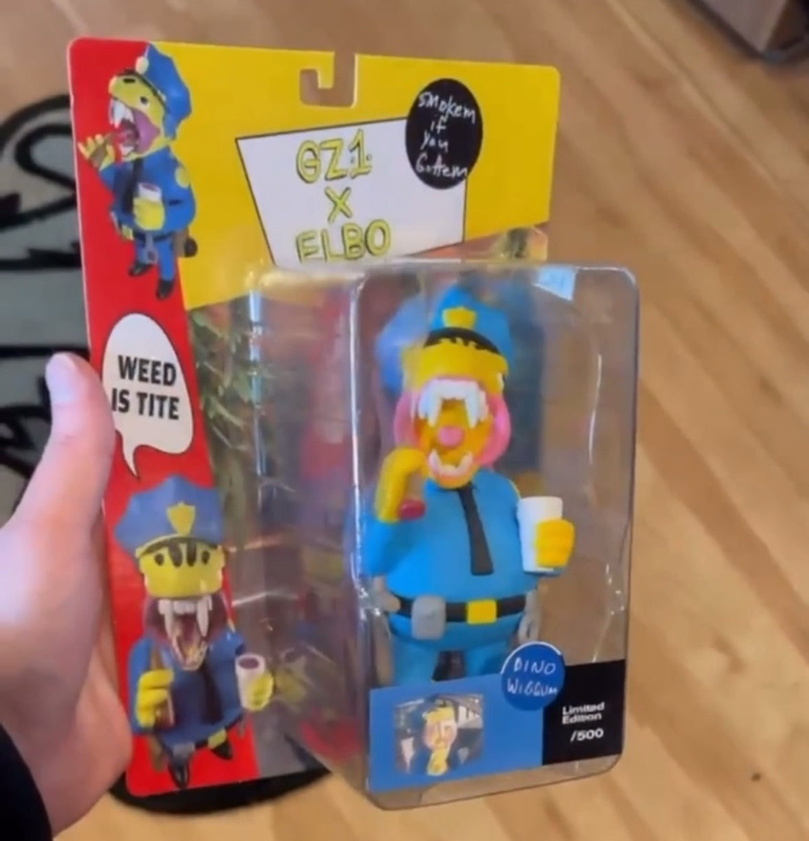 Elbo Glass x GZ1 Dino Wiggum vinyl