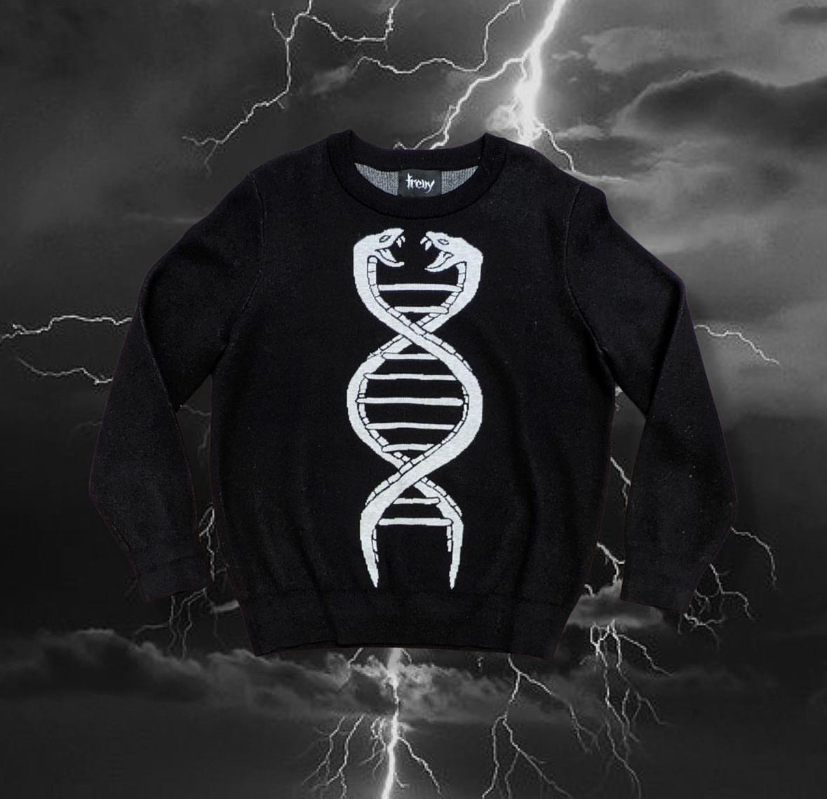 Twin Snakes Knit Crew neck sweater