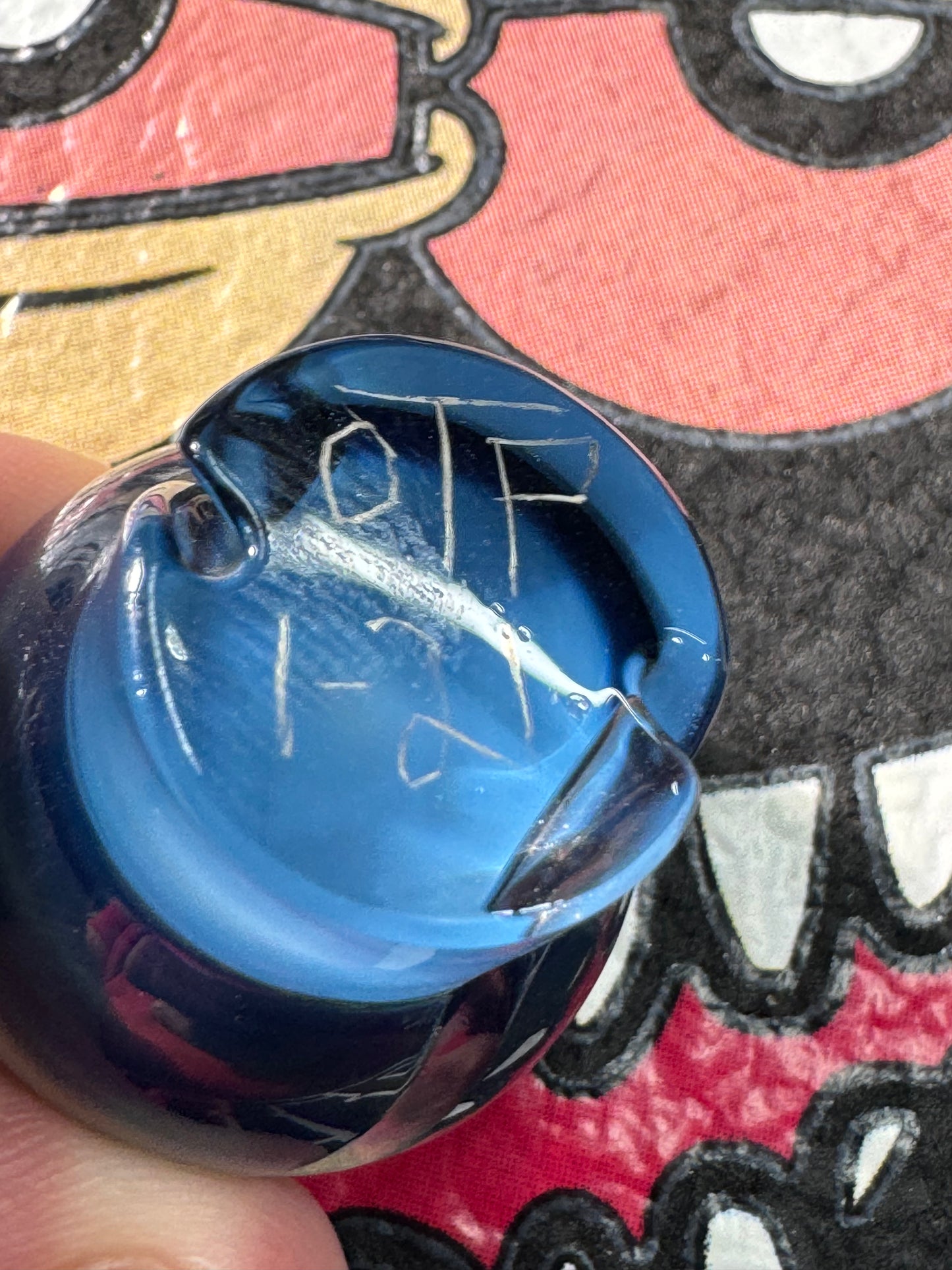 One trick pony glass Spinner Cap