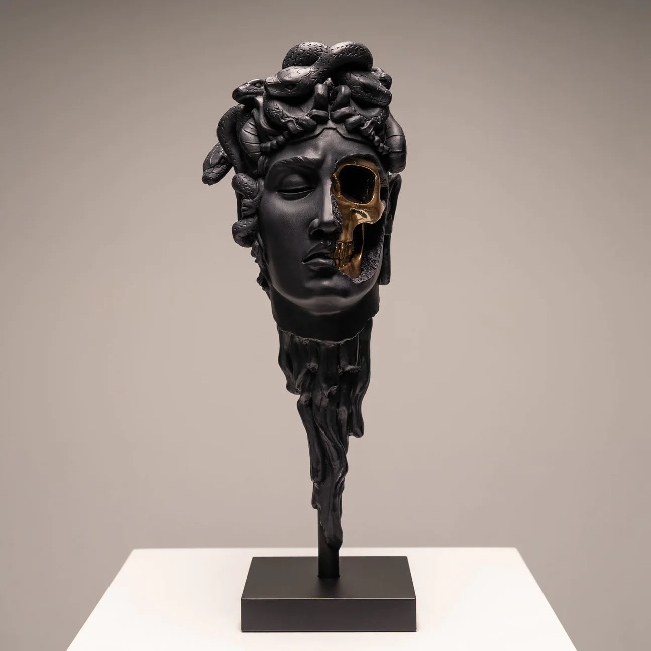 Black Medusa Statue