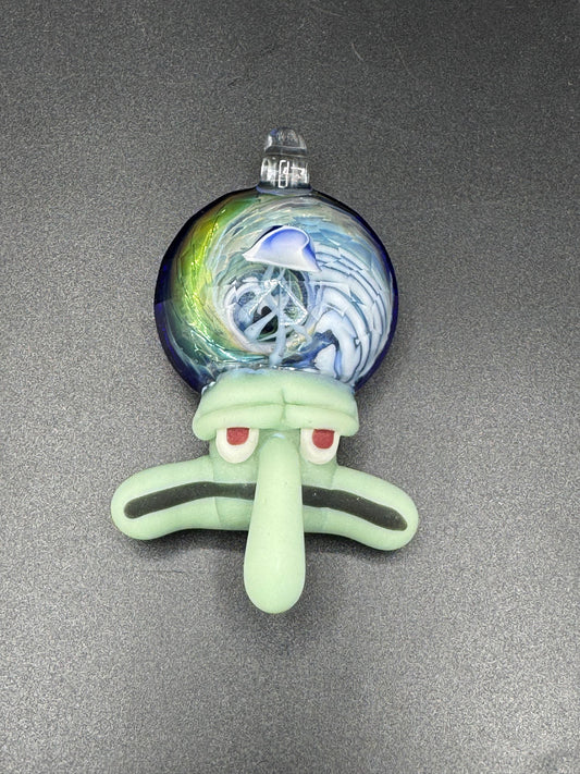 Squid ward Glass pendant