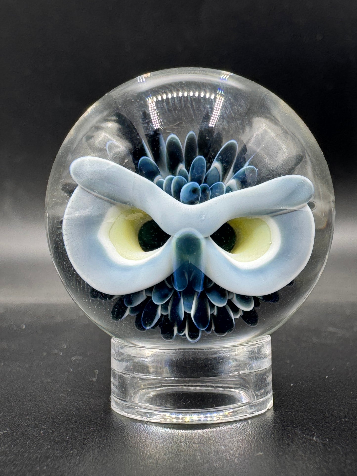 Jes Durfec Glass Owl Marble