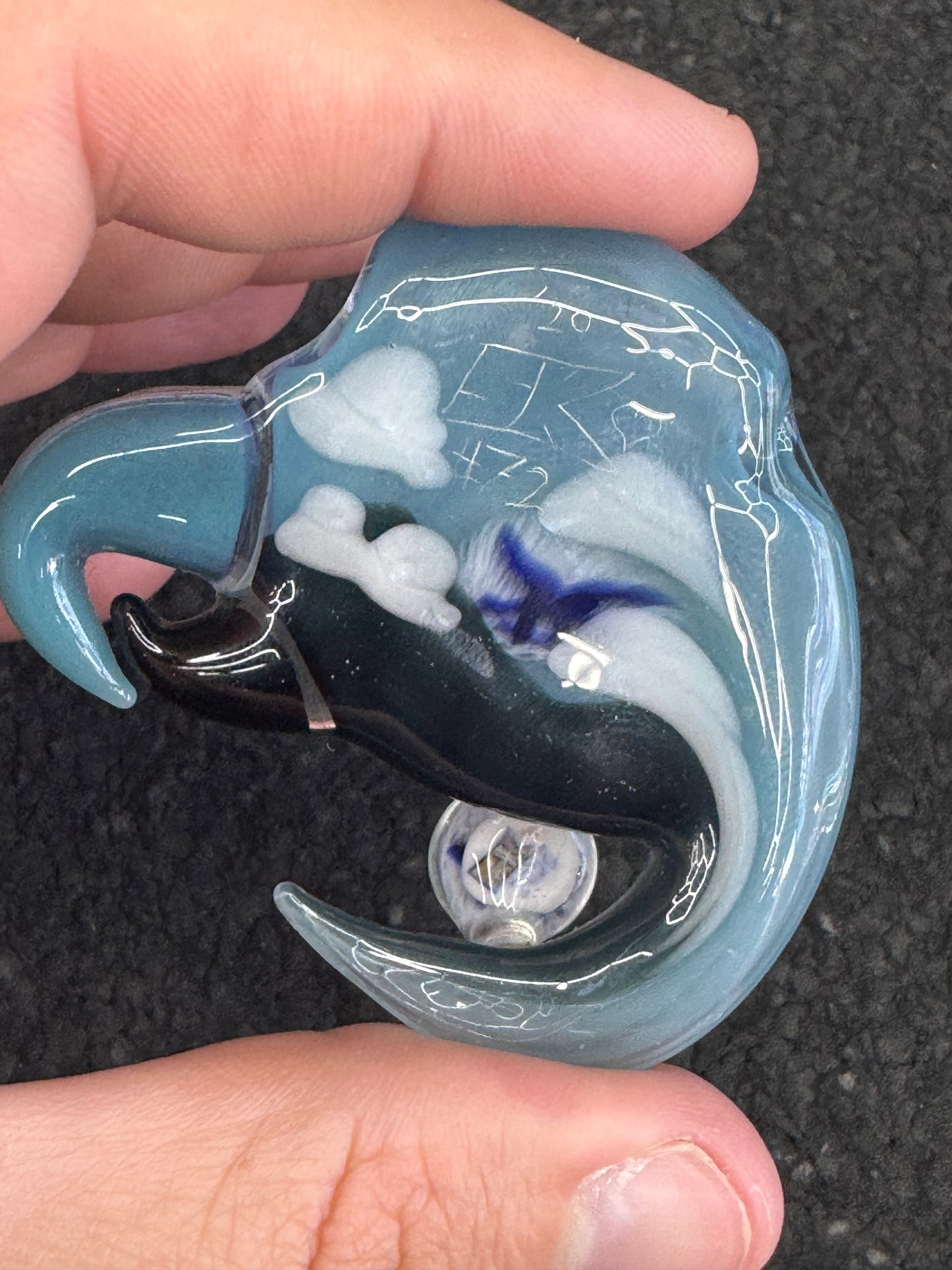 Space kassle Glass Pendant