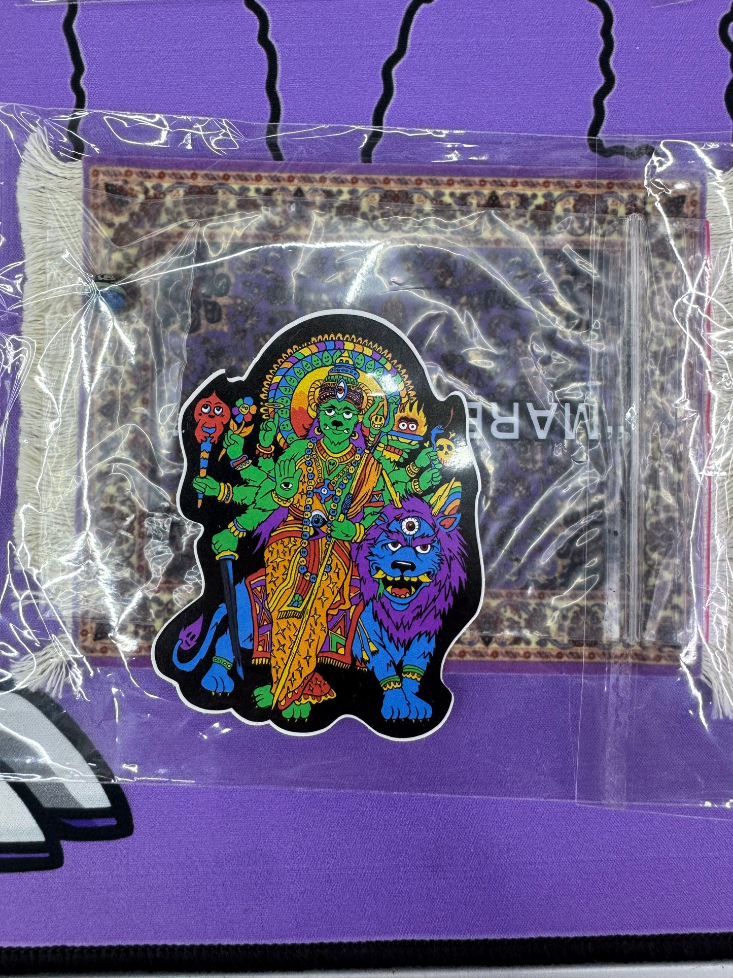 Trevy Metal Carved Pearl , stickers & Panda Dabs mat pack