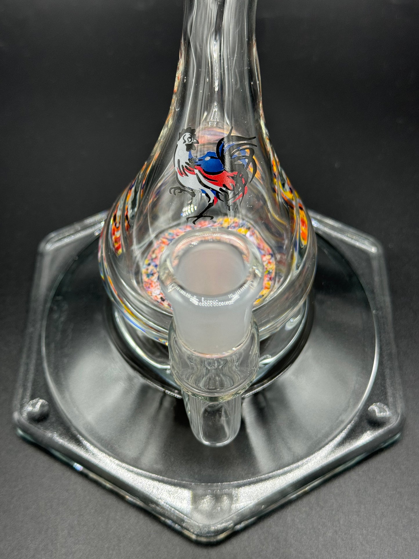 Rooster Apparatus flower Glass